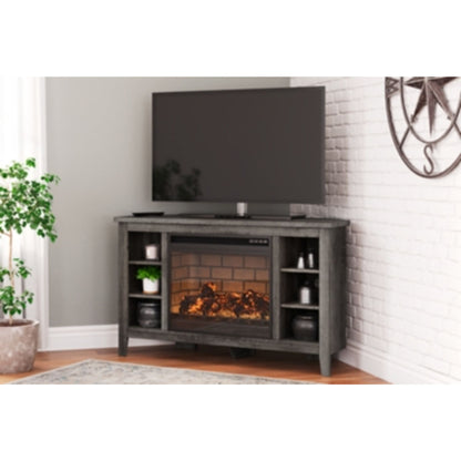 Arlenbry Entertainment Unit with Fireplace - Gray