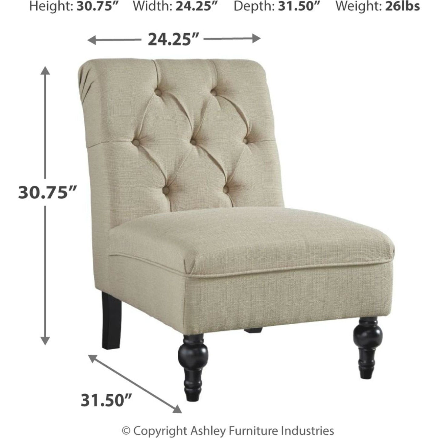 Degas Accent Chair - Oatmeal