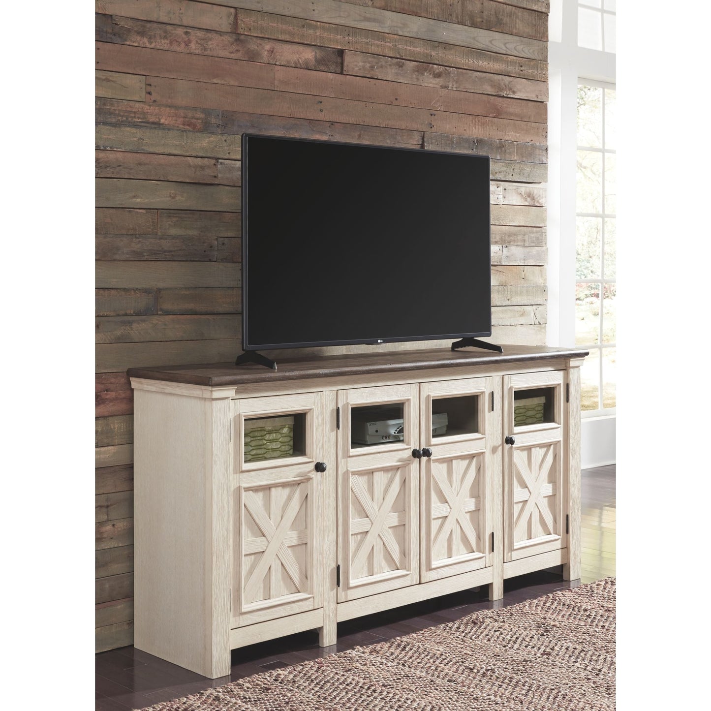 Bolanburg TV Stand - White/Weathered Gray