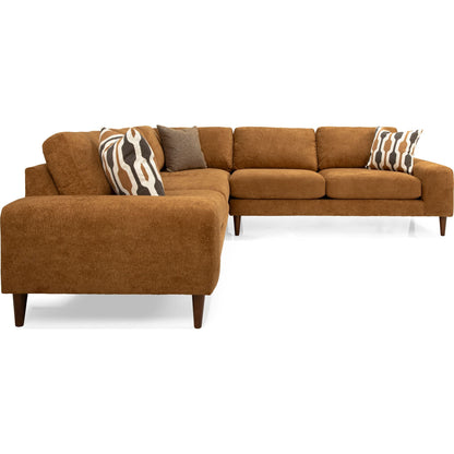 Abby 3 Piece Sectional - Zodiac Umber