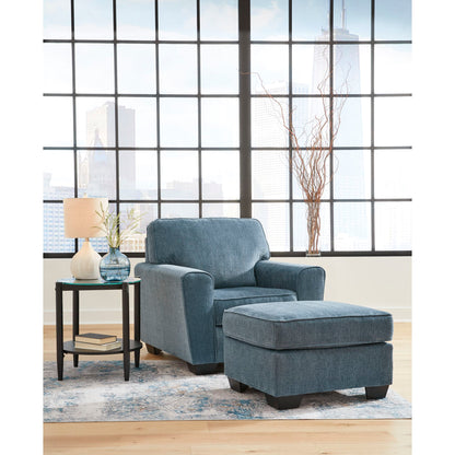 Cashton Ottoman - Blue