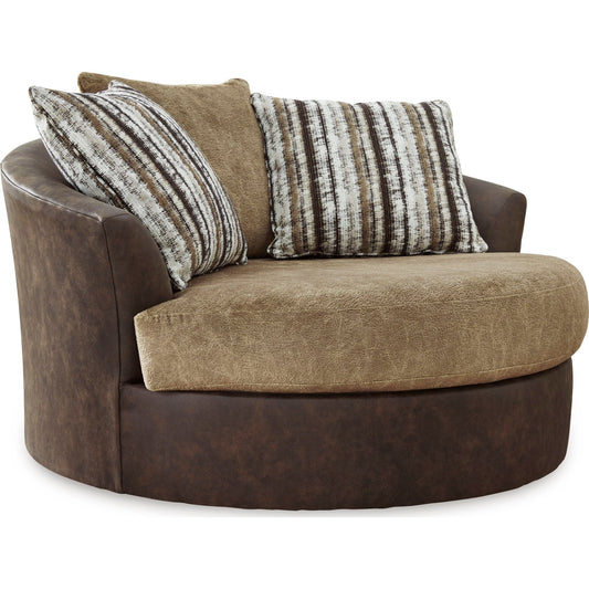Alesbury Swivel Chair - Chocolate