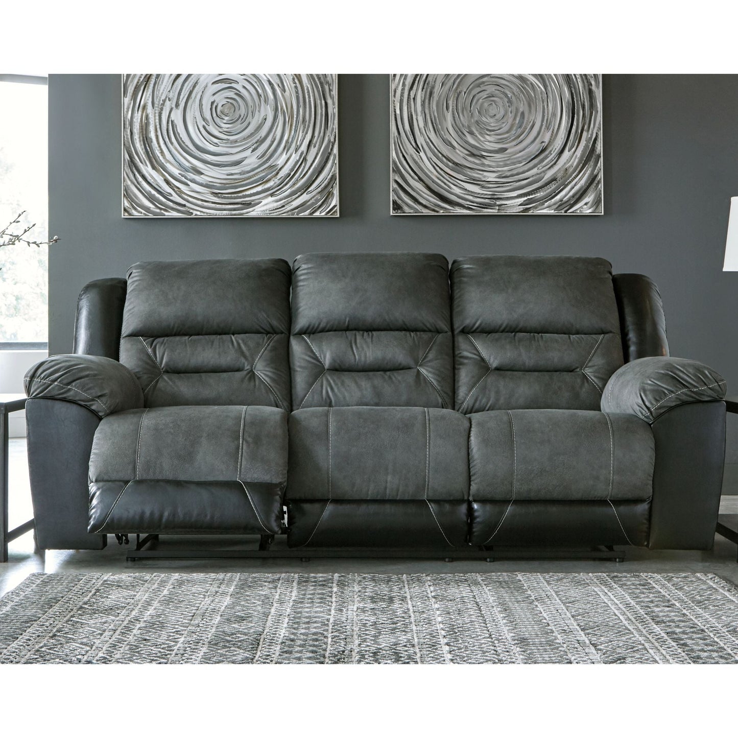 Earhart Reclining Sofa - Slate
