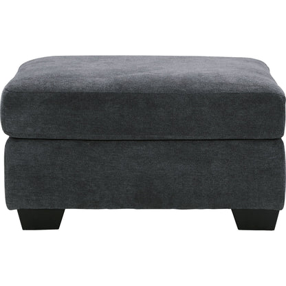 Ambrielle Oversized Accent Ottoman - Gunmetal