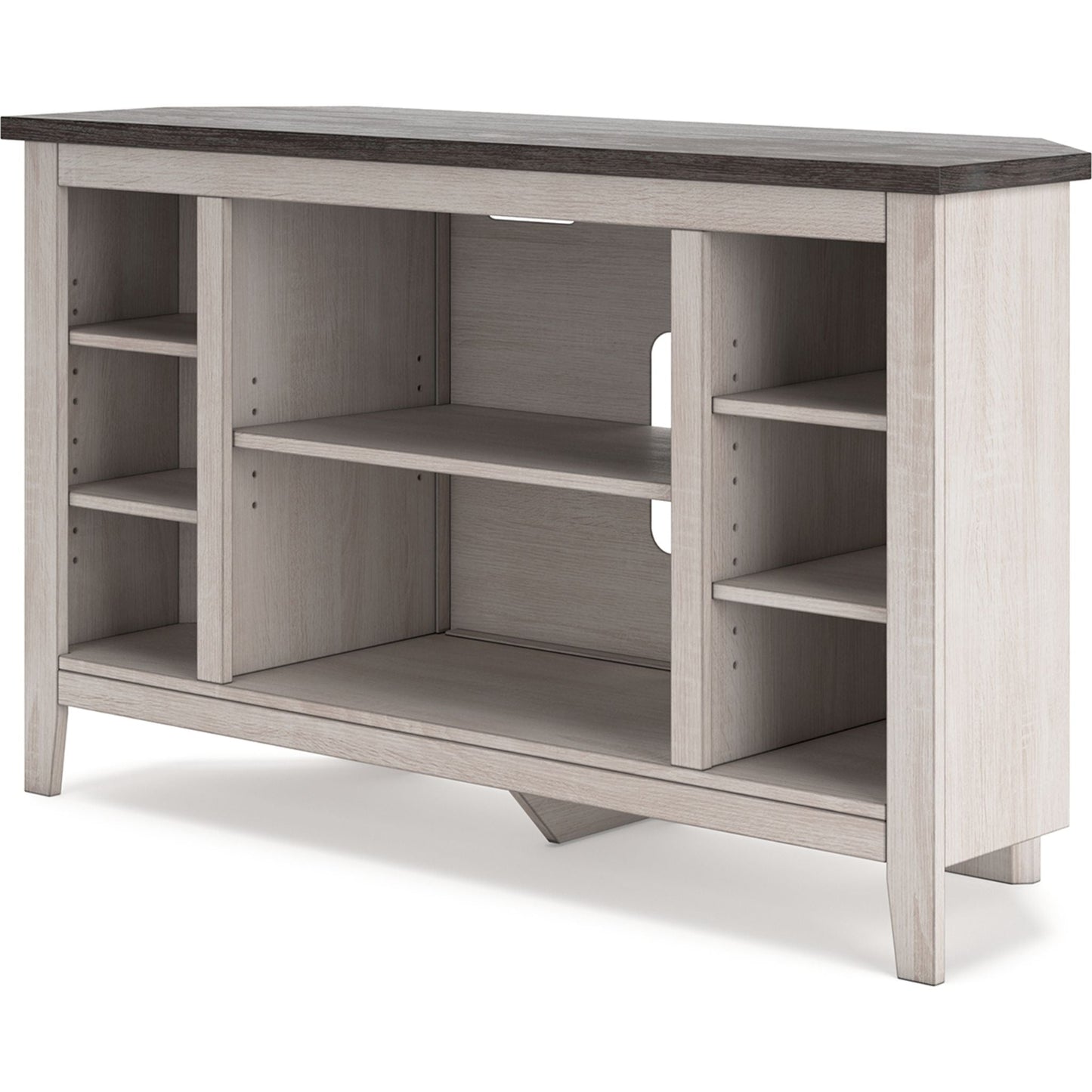 Dorrinson Corner TV Stand - Two-tone