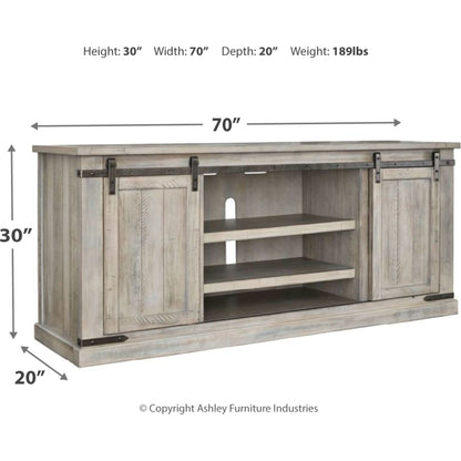 Carynhurst TV Stand - Whitewash