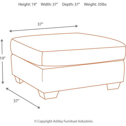 Accrington Oversized Accent Ottoman - Earth