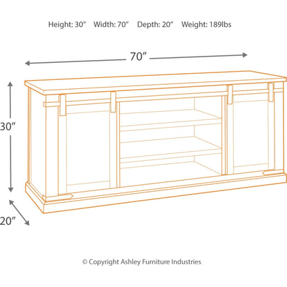 Budmore TV Stand - Rustic Brown