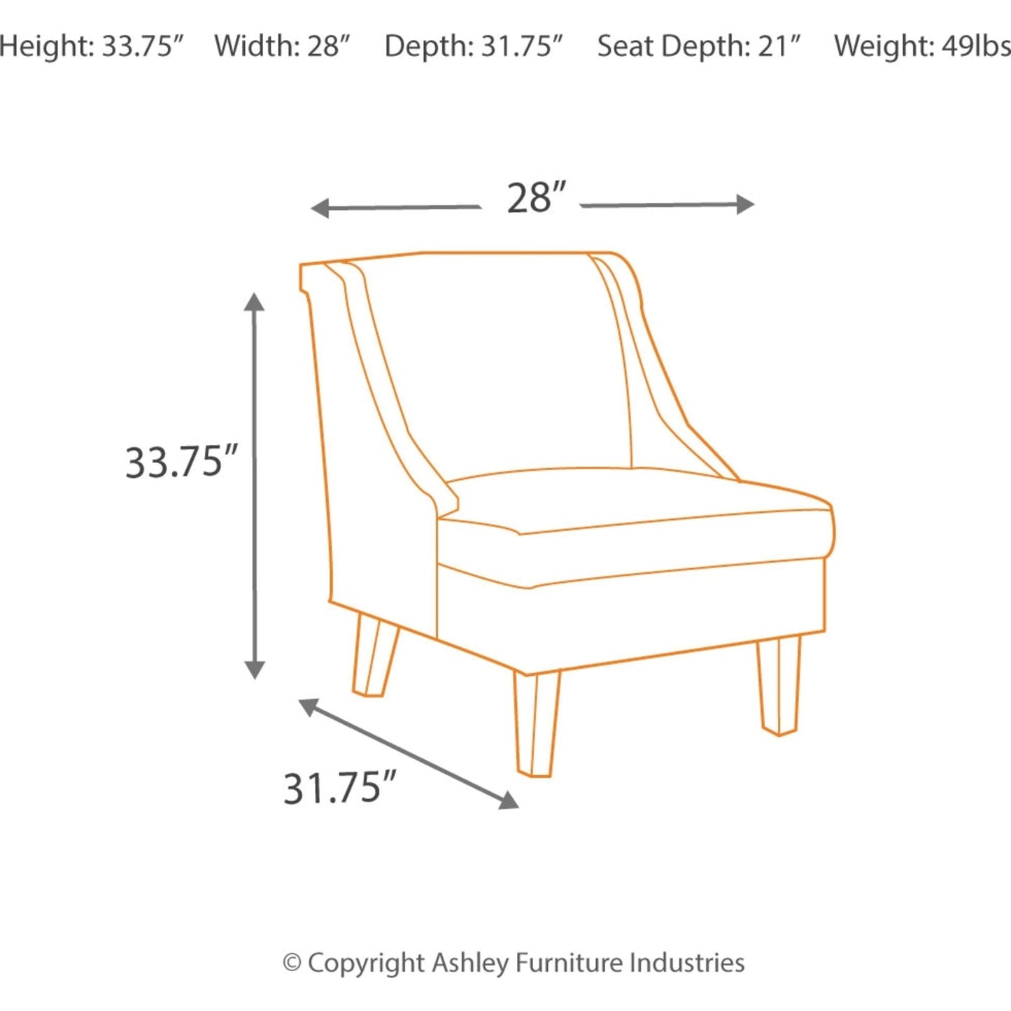 Clarinda Accent Chair - Cream