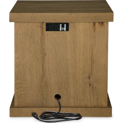 Brinstead Chair Side End Table - Light Brown