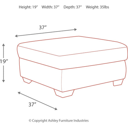 Accrington Oversized Accent Ottoman - Granite