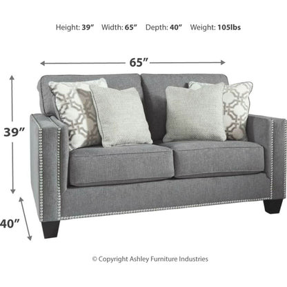 Barrali Loveseat - Fog