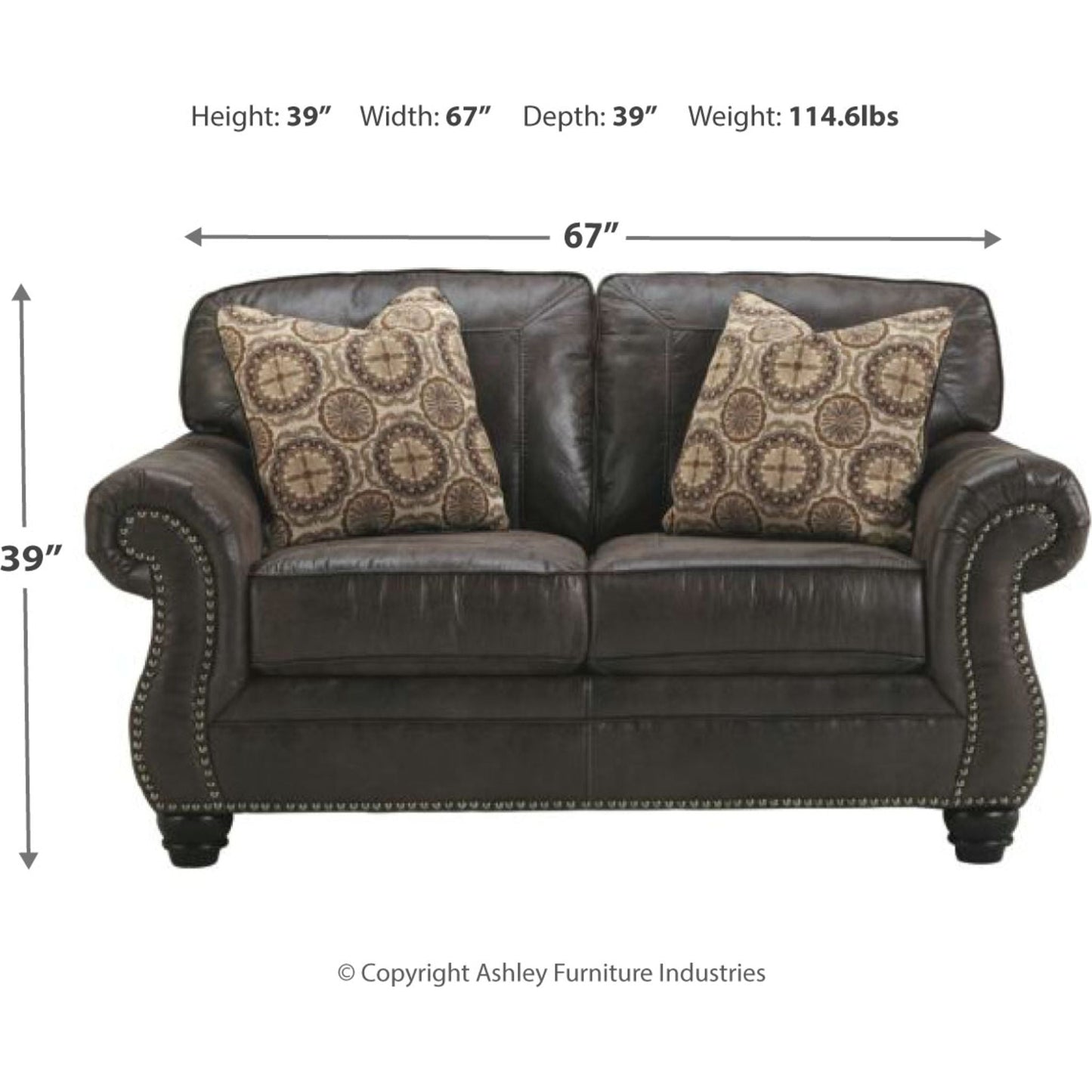 Breville Loveseat - Charcoal