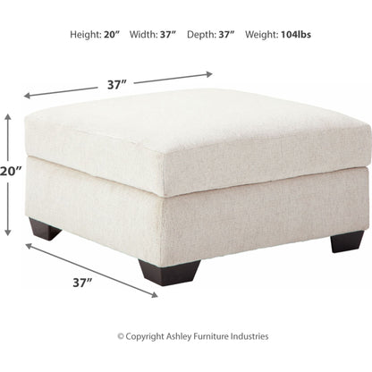 Brantley Storage Ottoman - Snow
