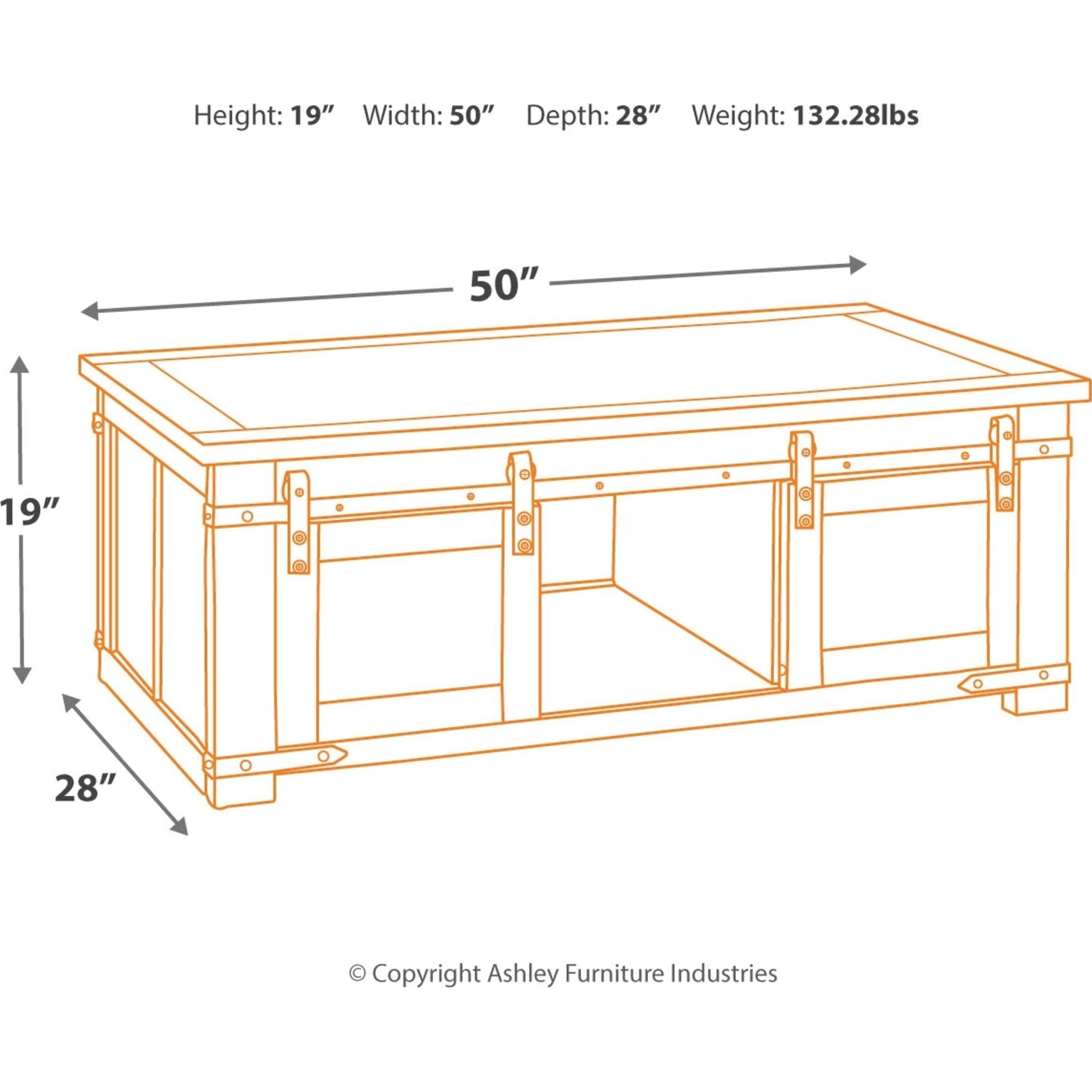 Budmore Coffee Table - Brown