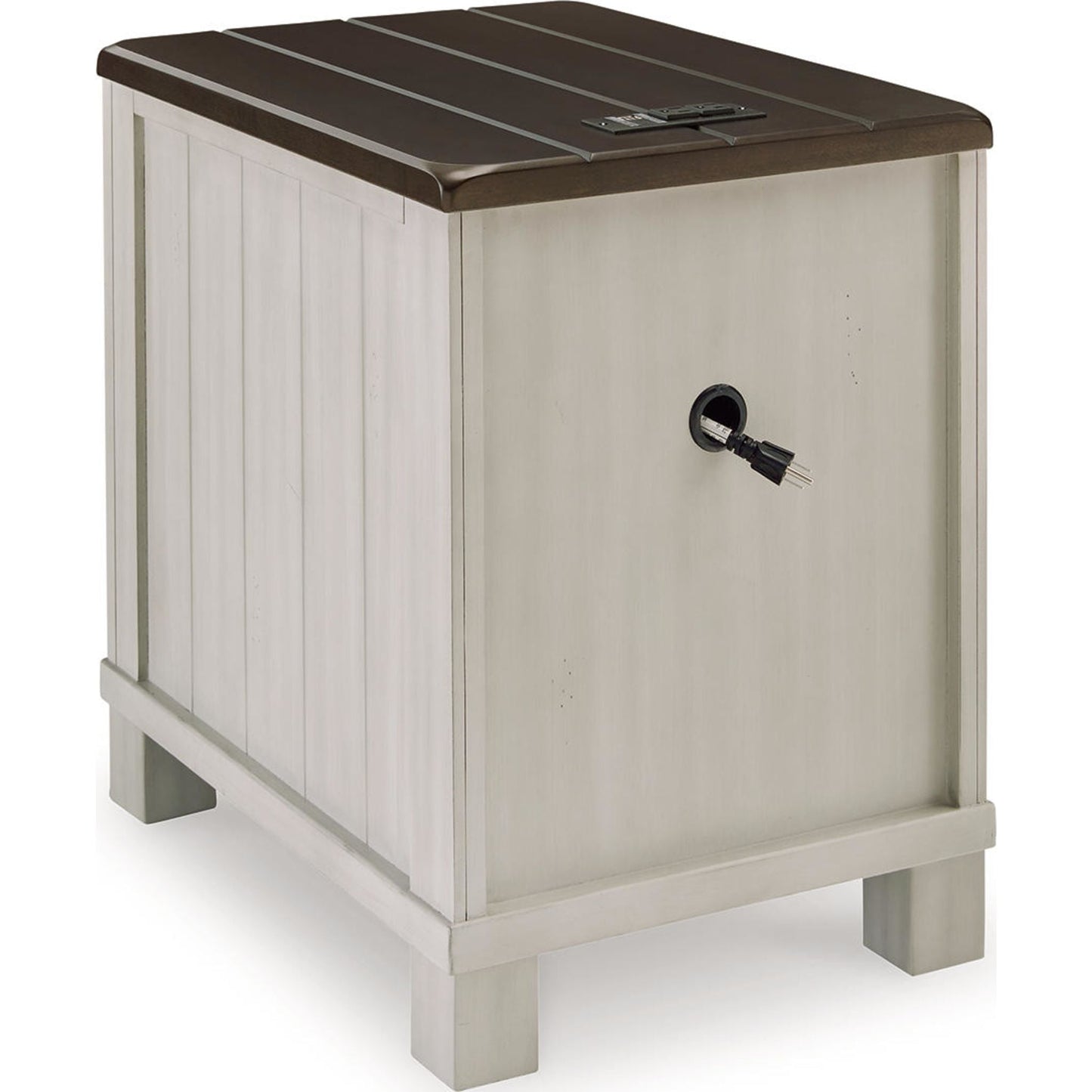 Darborn Chair Side End Table - Gray/Brown