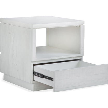 Claudette End Table - Alabaster
