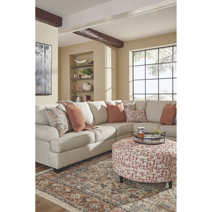 Amici Oversized Accent Ottoman - Fiesta