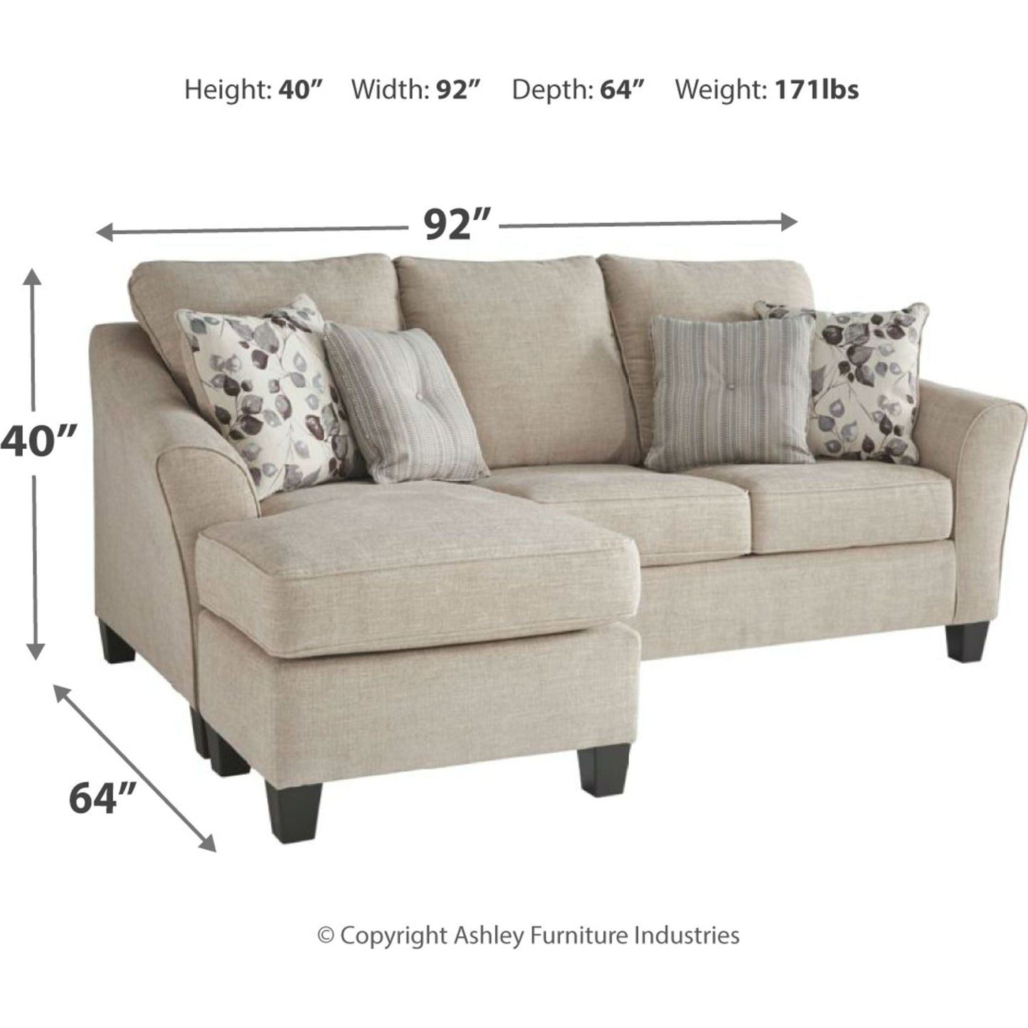 Abney Queen Sofa Chaise Sleeper