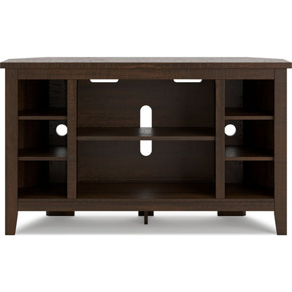 Camiburg Corner TV Stand - Warm Brown