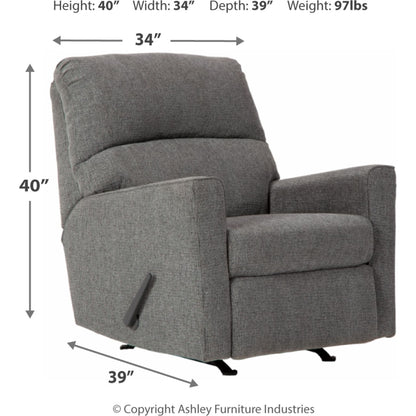 Dalhart Rocker Recliner - Charcoal