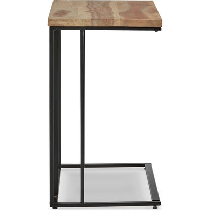 Bellwick Chair Side End Table - Natural/Black