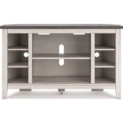 Dorrinson Corner TV Stand - Two-tone