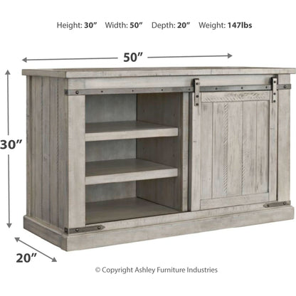 Carynhurst TV Stand - Whitewash