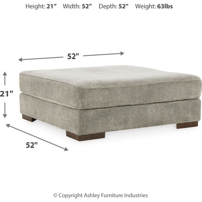Bayless Oversized Accent Ottoman - Smoke