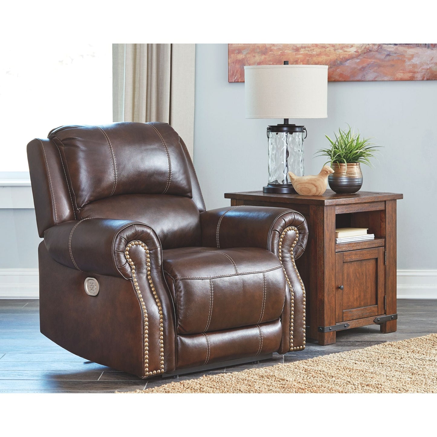 Buncrana Power Recliner - Chocolate