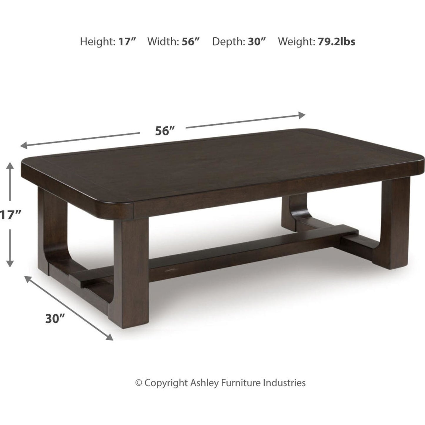 Breckington Coffee Table - Dark Brown