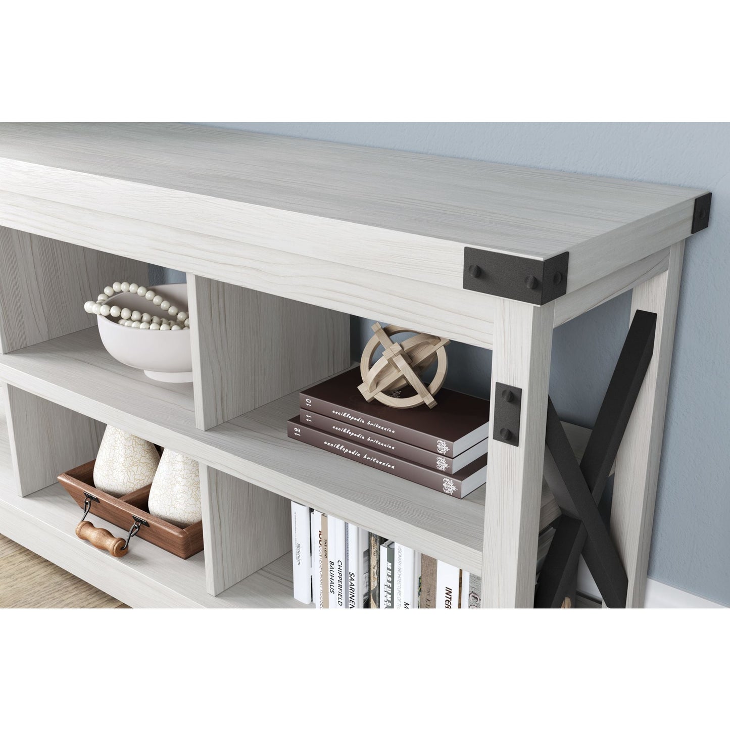 Bayflynn TV Stand - White/Black