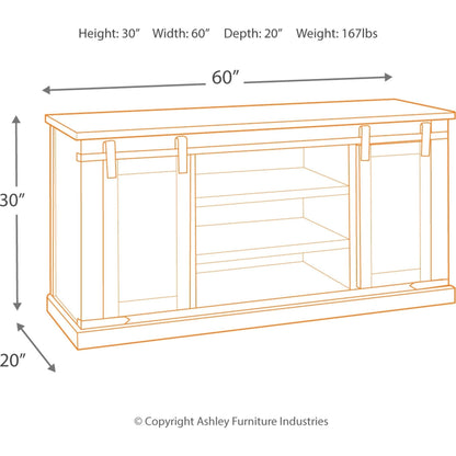Budmore TV Stand - Rustic Brown