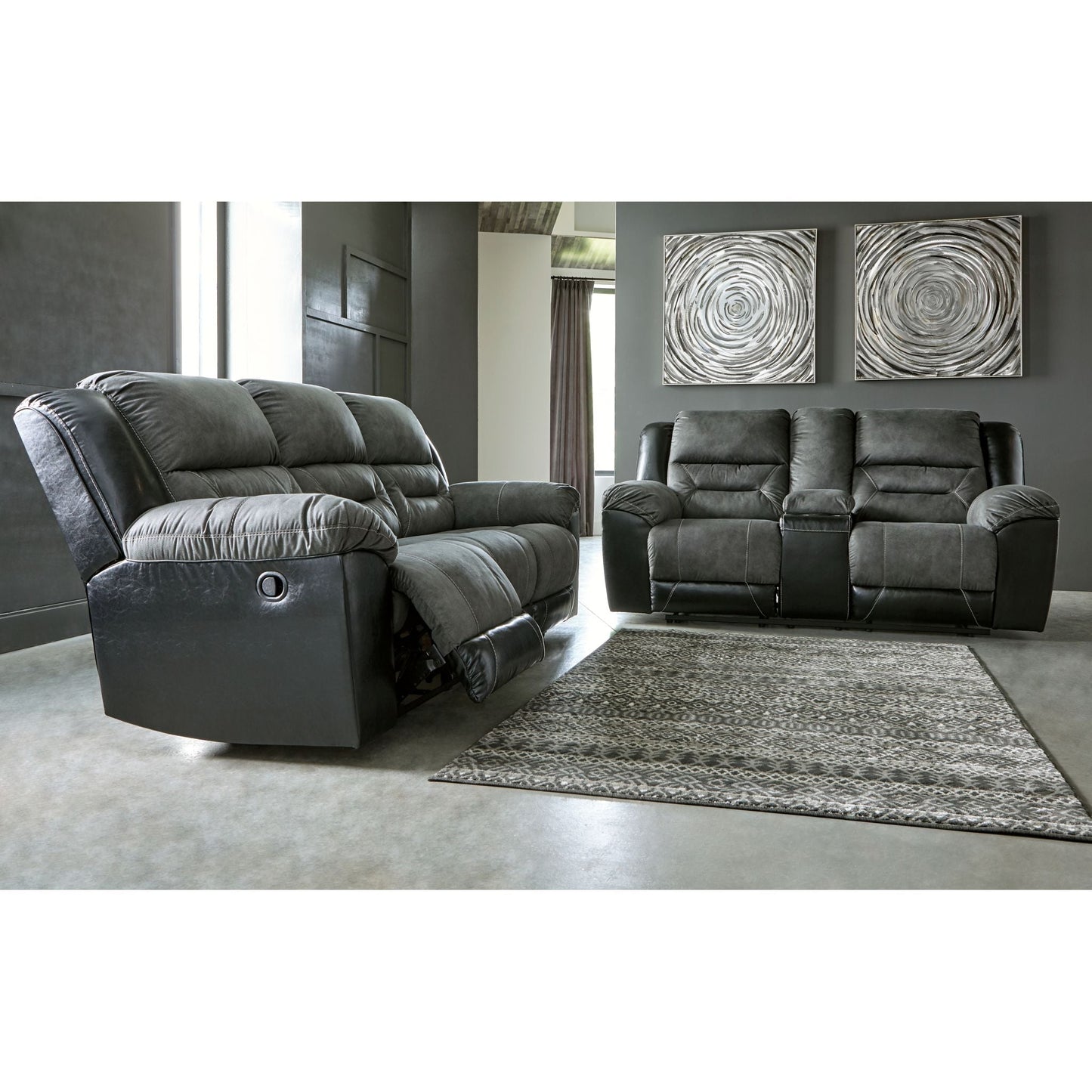 Earhart Reclining Sofa - Slate