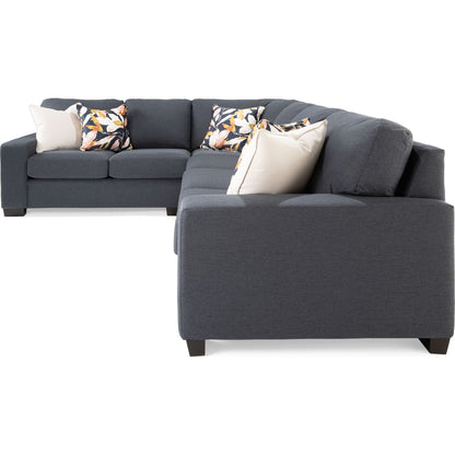 Alessandra 3 Piece Sectional - Bionic Navy