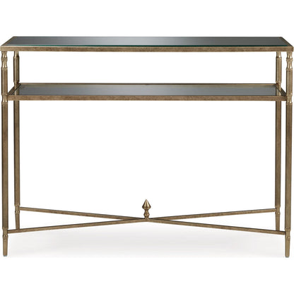 Cloverty Sofa Table - Aged Gold Finish