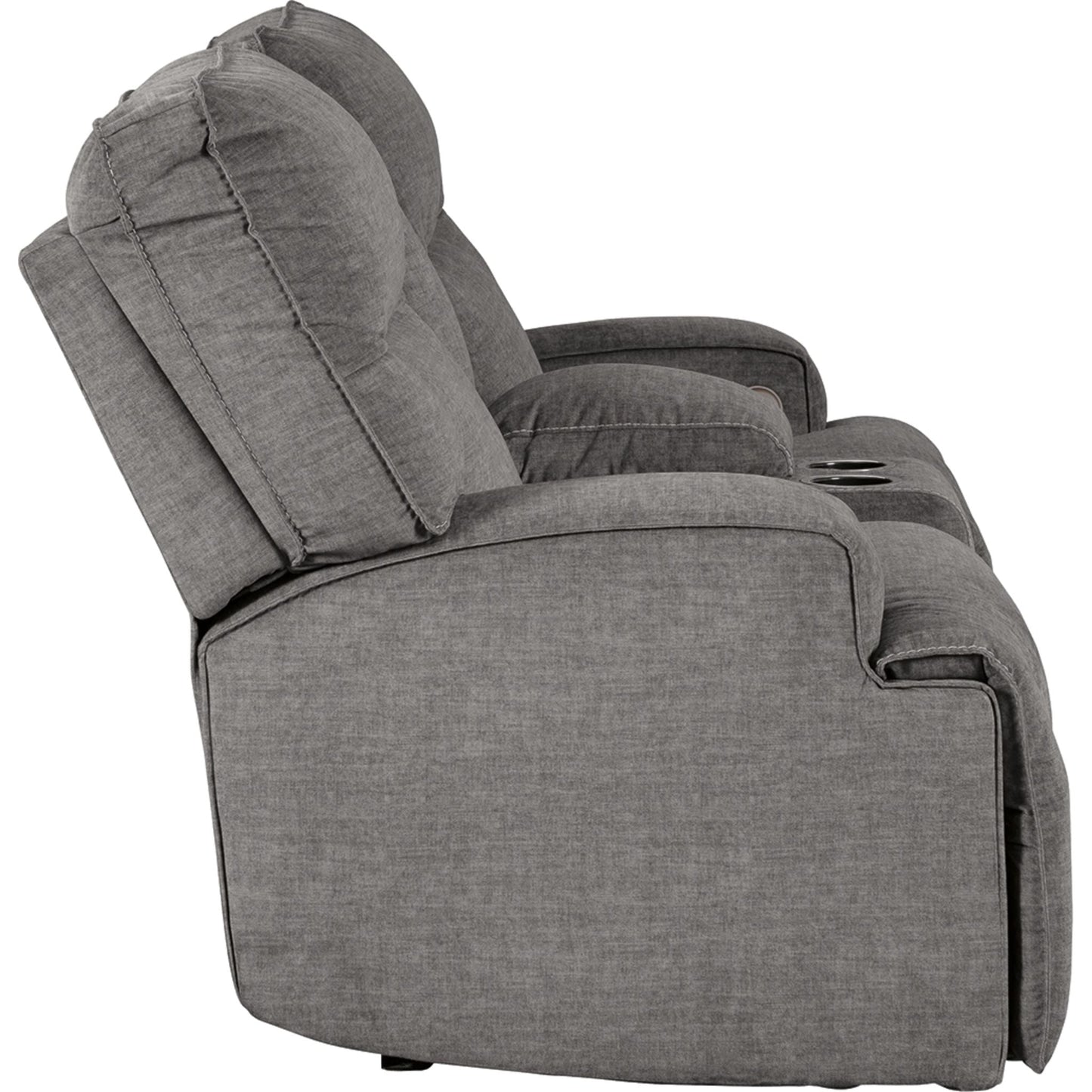 Coombs Power Reclining Loveseat with Console - Charcoal