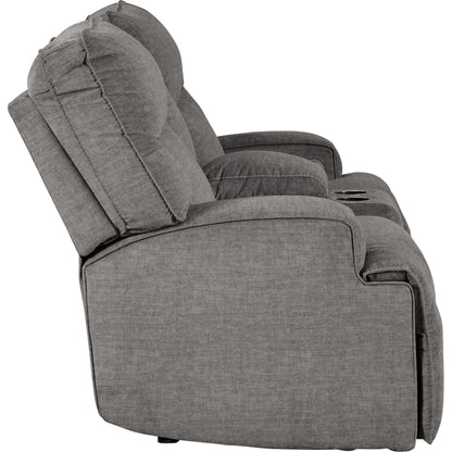 Coombs Power Reclining Loveseat with Console - Charcoal
