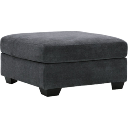 Ambrielle Oversized Accent Ottoman - Gunmetal