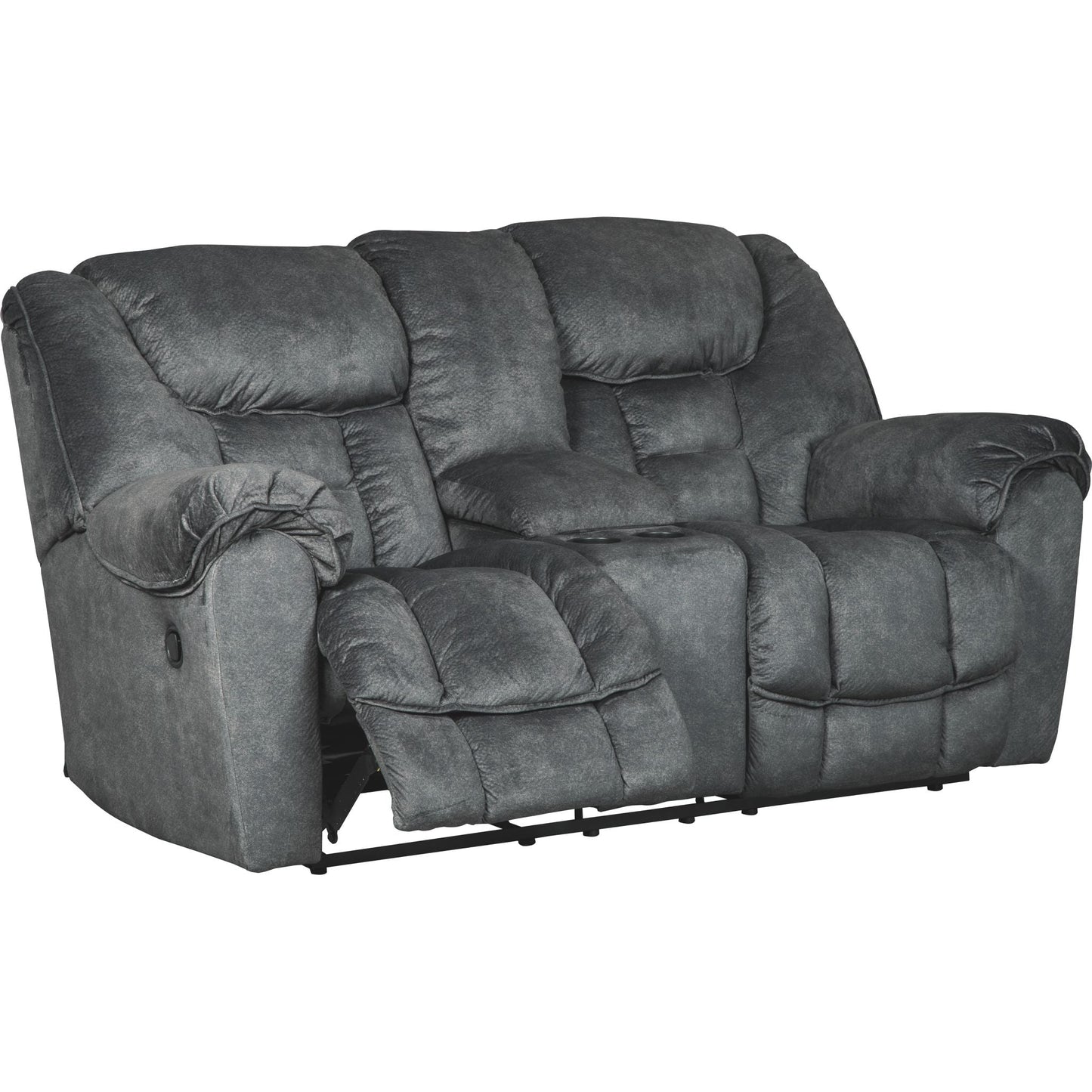 Capehorn Reclining Loveseat with Console - Granite