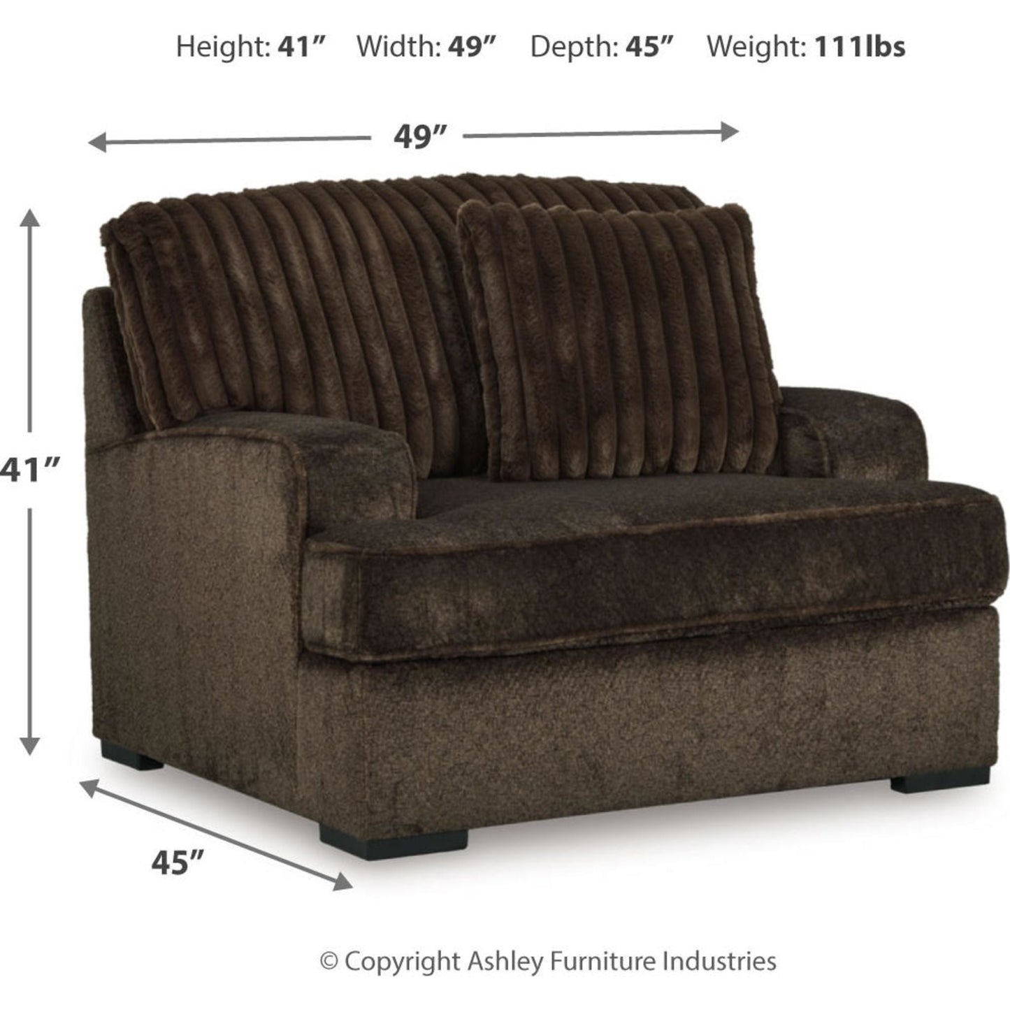 Aylesworth Oversized Chair - Chocolate