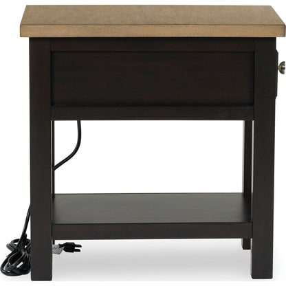 Drazmine Chairside End Table - Brown