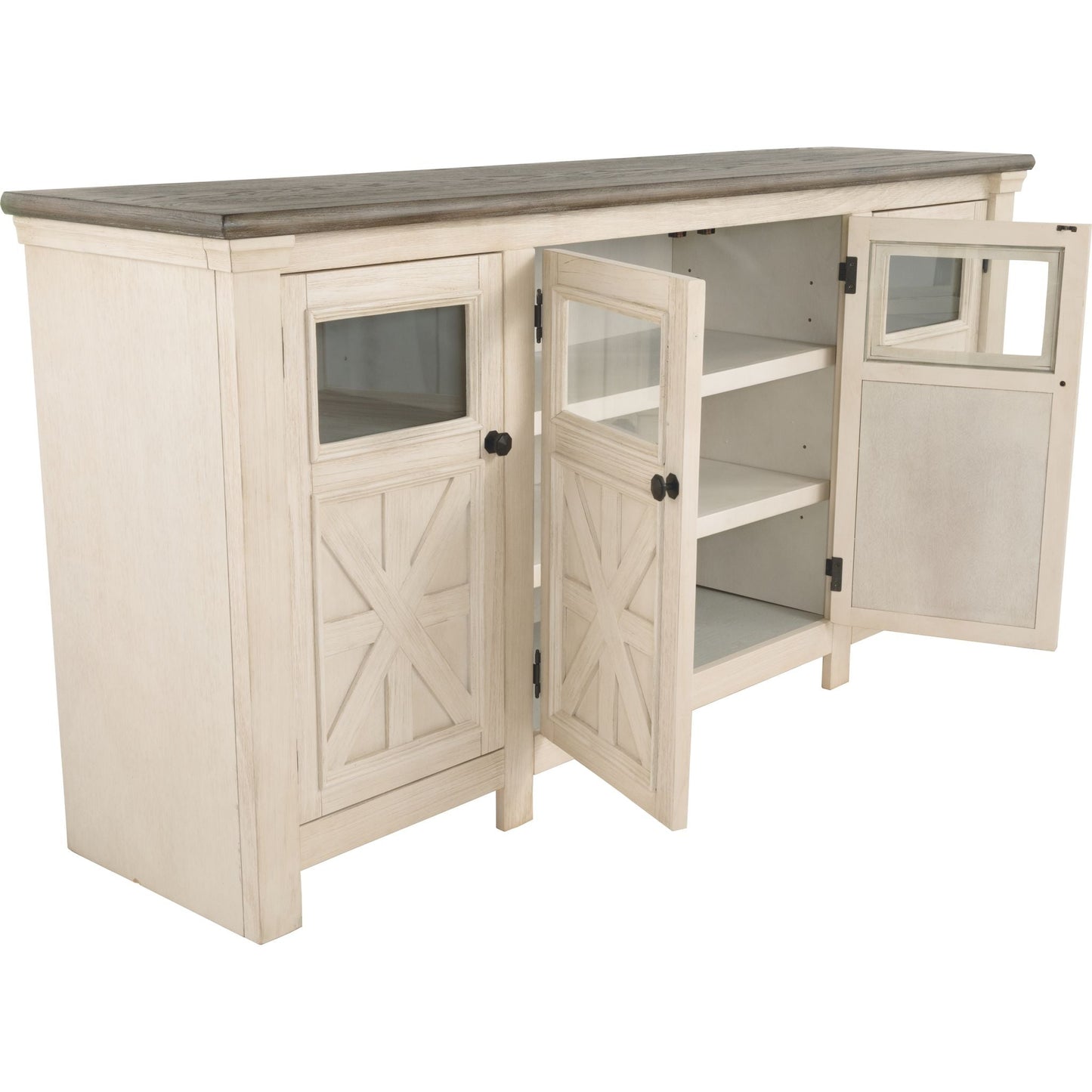 Bolanburg TV Stand - White/Weathered Gray