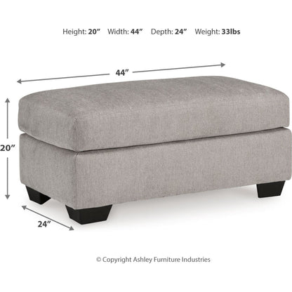Avenal Park Ottoman - Flannel