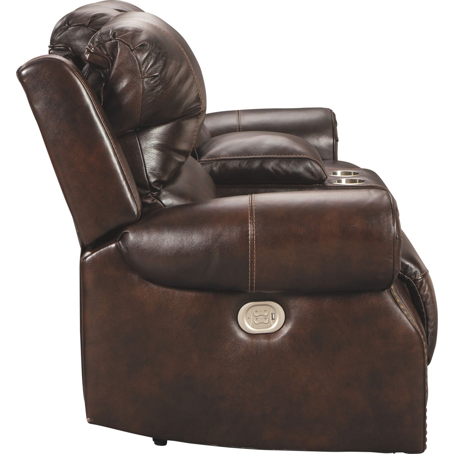 Buncrana Power Reclining Loveseat - Chocolate