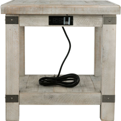 Carynhurst End Table - White Wash Gray