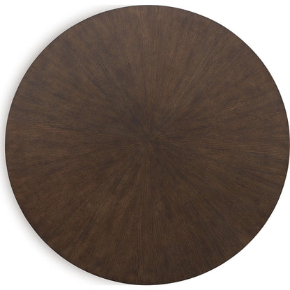 Brazburn Coffee Table - Dark Brown/Gold Finish