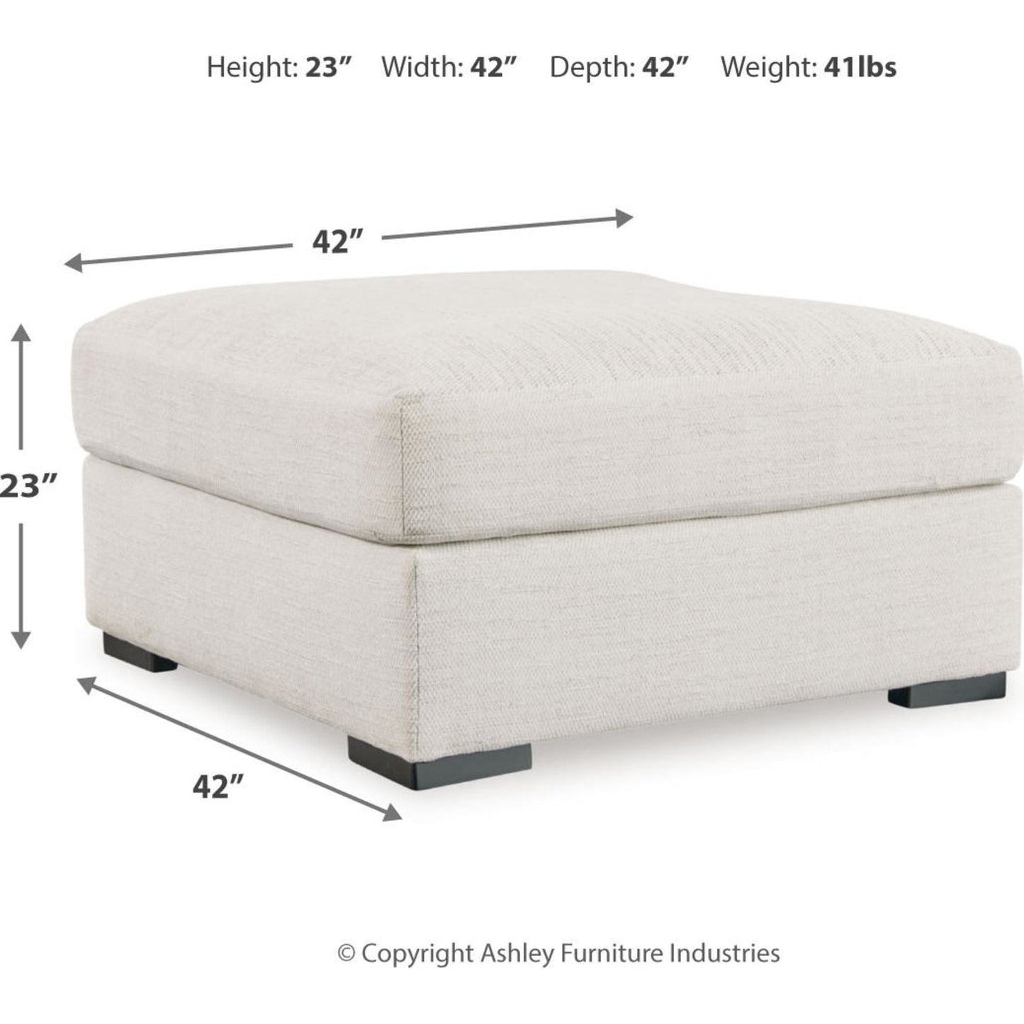 Accomplished Oversized Accent Ottoman - Stone