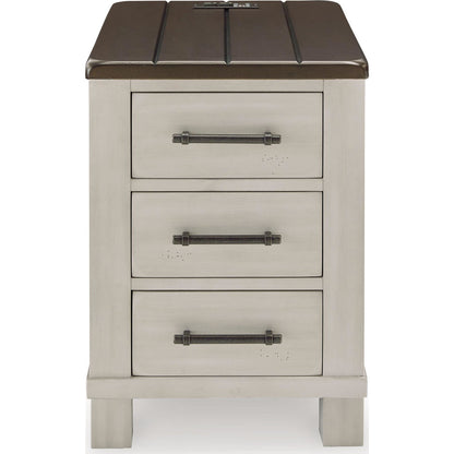 Darborn Chair Side End Table - Gray/Brown