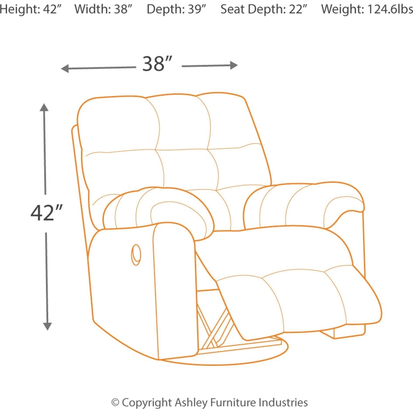 Acieona Swivel Rocker Recliner - Slate